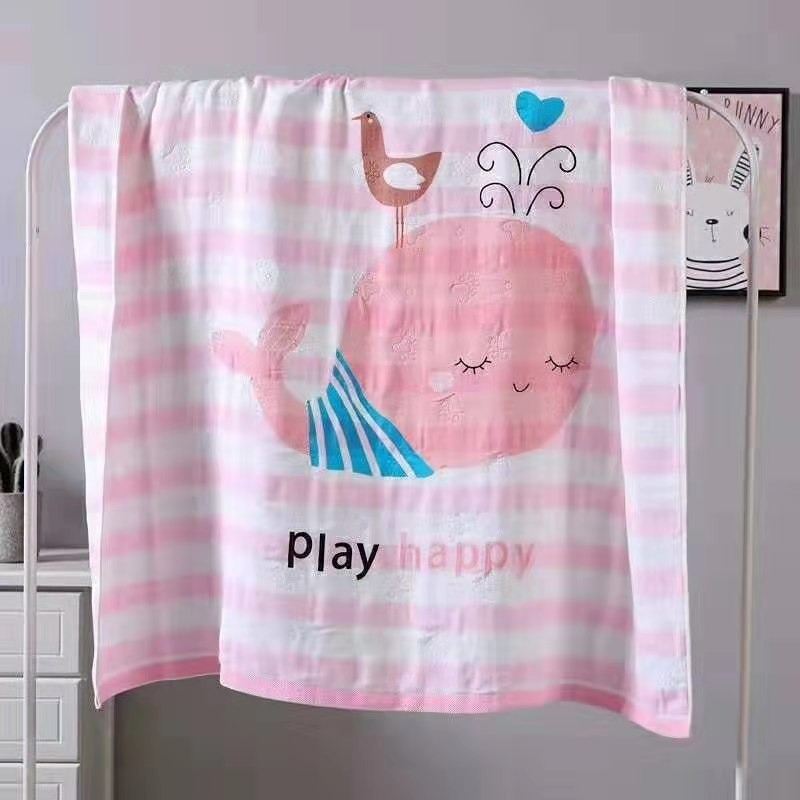 All-cotton absorbent and soft children's bath towel detail image 2
