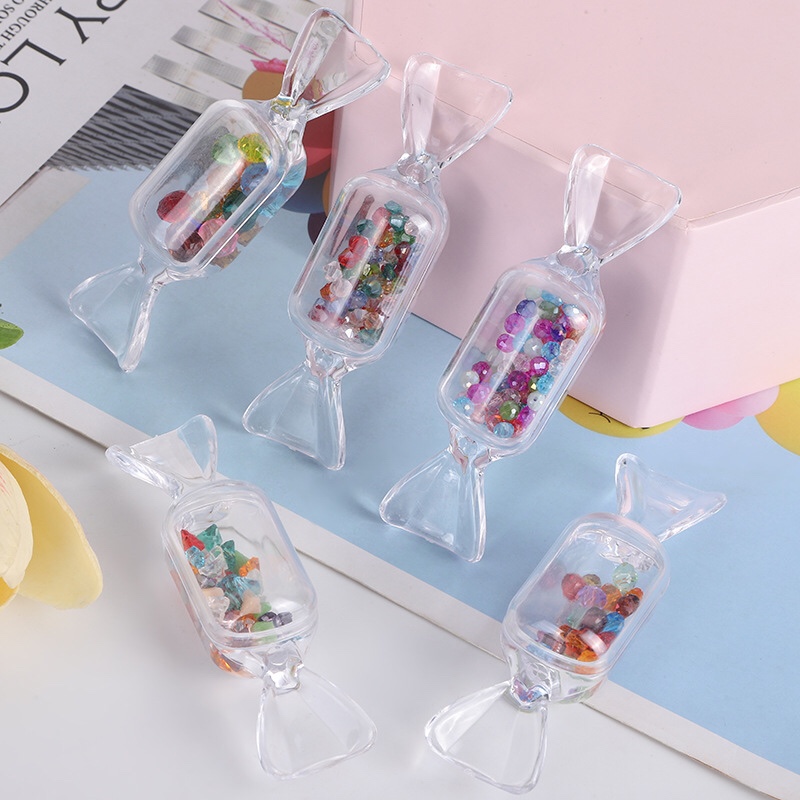 High quality angular texture fine crystal beads feel comfortable bright multi-color crystal beads candy 4 flat beads, a candy 90 beads thumbnail