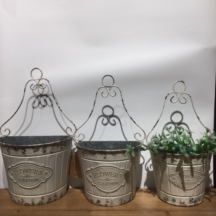 4小盆栽花盆创意桌面盆栽复古户外迷你多肉小清新圆形铁艺园艺花盆