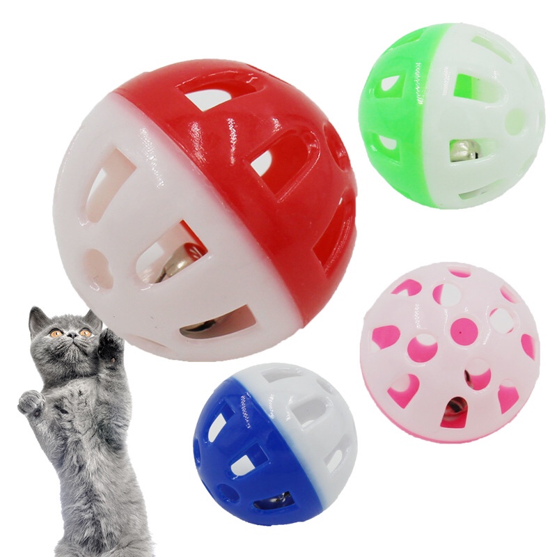 宠物球形玩具 猫咪玩具球4CM 塑料空心发声球  小猫咪宠物用品