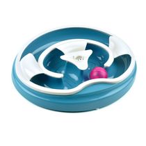 Amazon hot selling cat wheel toy crazy play plate cat catch mouse ball sound and light roller ball puzzle fun wheel