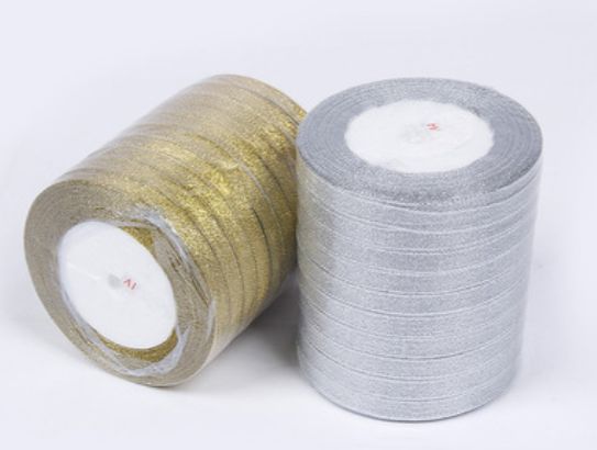 Spot Fine Gold And Silver Onion With Batch Explosive Gift Box Packaging Ribbon Golden Cake Box Ribbon Wholesale