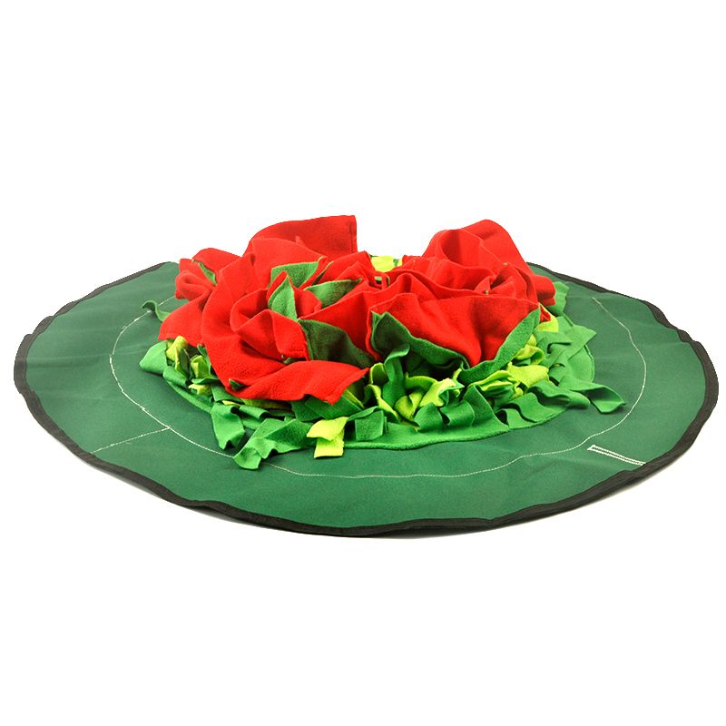 Cross-boundary pet training can be dismantled, cleaned, sniffed and smelled blankets easy to collect pet blankets flower-shaped treasure hunt pads