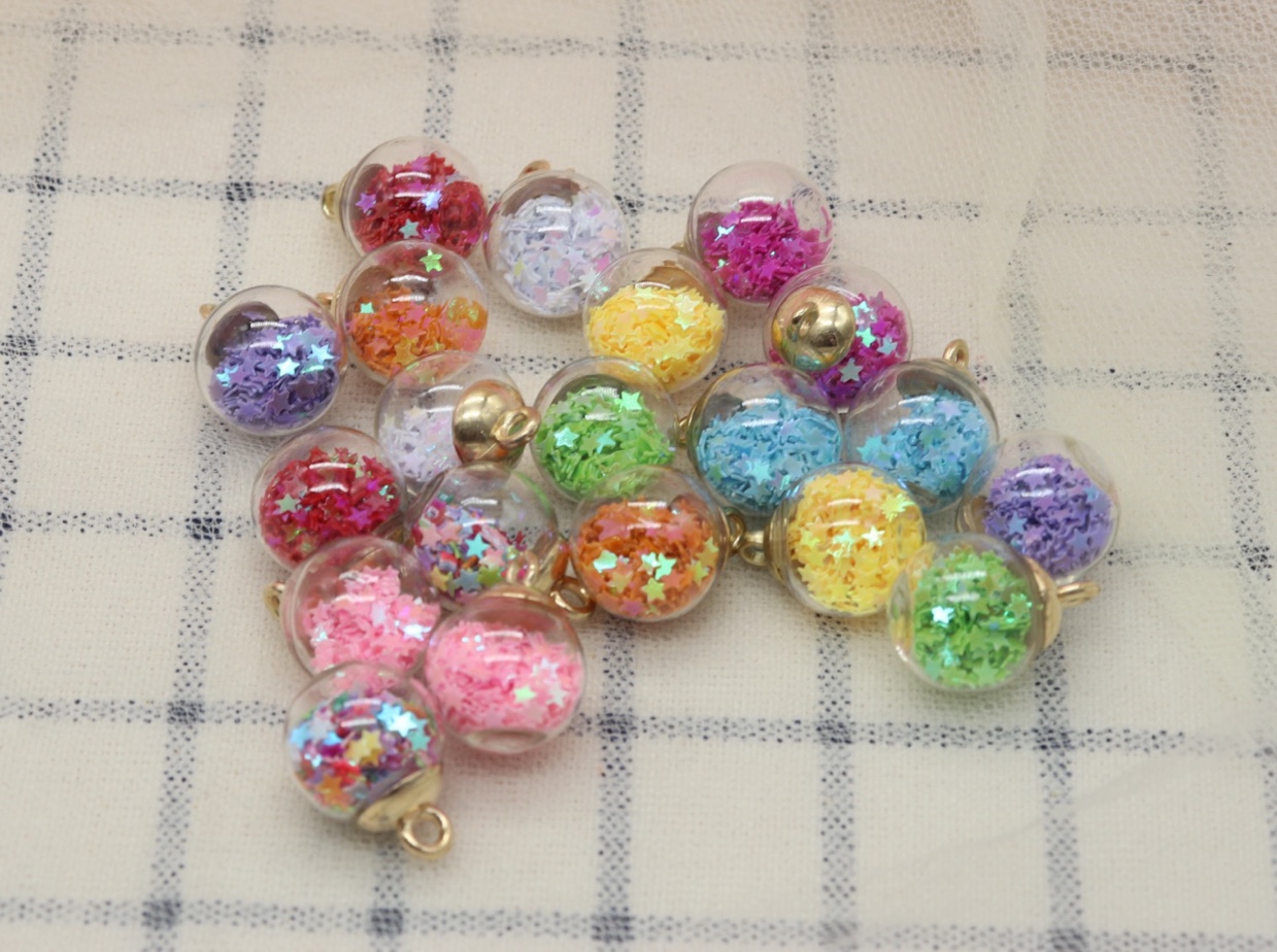 16mm glass bead hanging hole bead mosquito repellent wristband accessory headwear