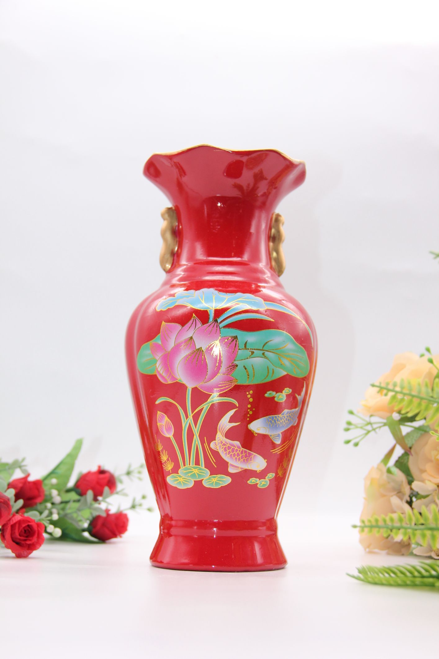 Vase arrangement living room flower arrangement hotel porch happy vase dry flower decoration thumbnail