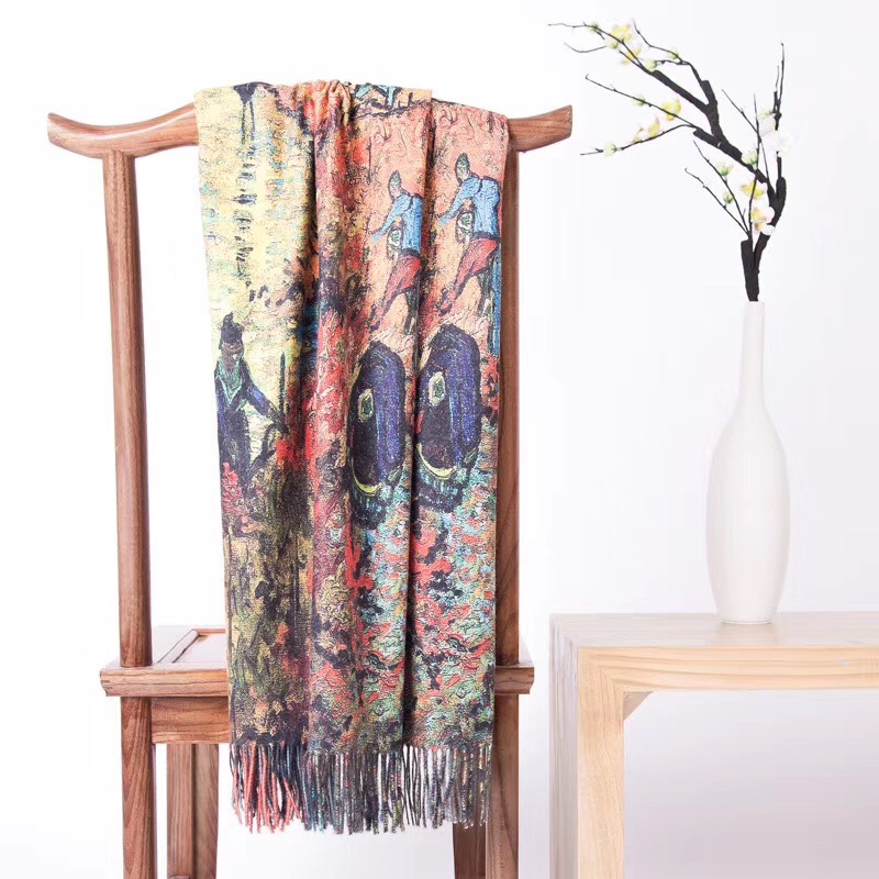 Women's Printed Autumn And Winter Silk Scarf