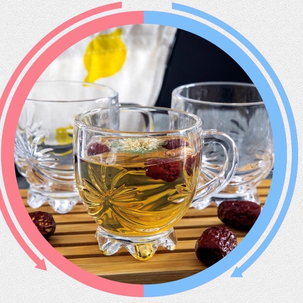 Glassware with handle set Heat resistant clear men's cup thickened unleaded drinking cup Living room glass handle cup thumbnail