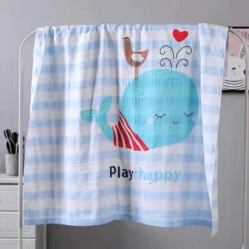 All-cotton absorbent and soft children's bath towel detail image 1