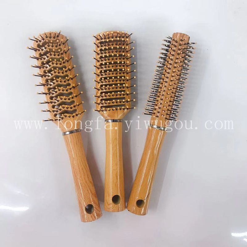 Lengfa Vanessa factory direct plastic wood comb shape comb massage comb roll comb thumbnail