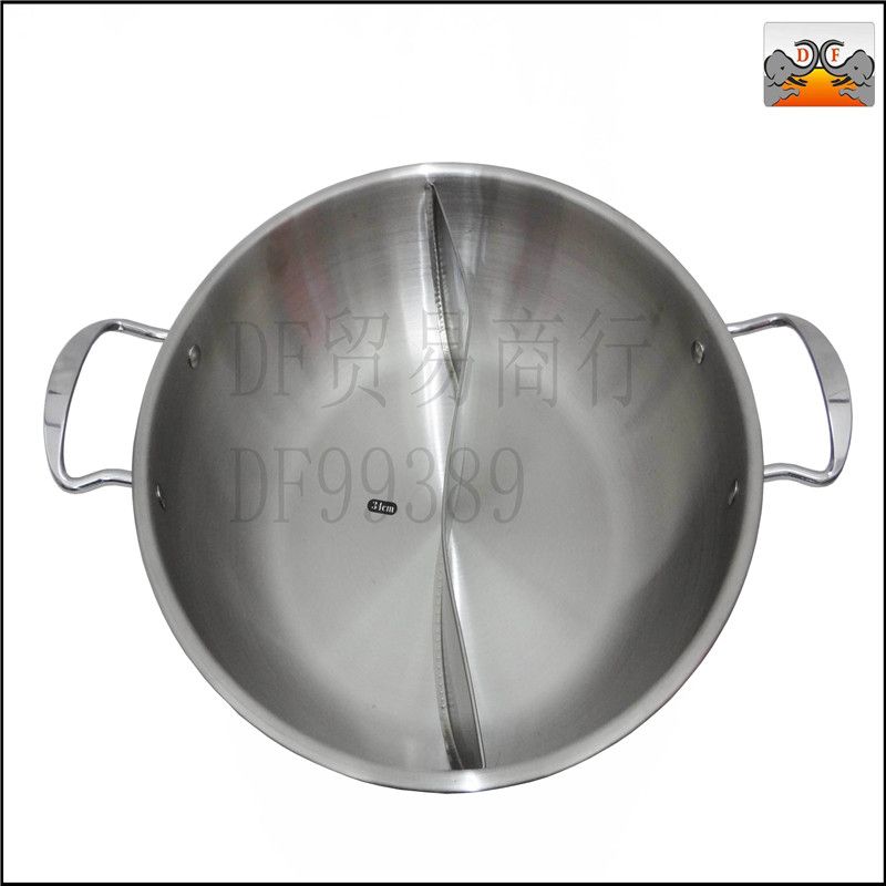 DF99389 Mandarin hot pot 304 stainless steel hot pot Mandarin hot pot integrated molding household commercial thickened small hot pot pot clear soup hot pot DF TRADING HOUSE