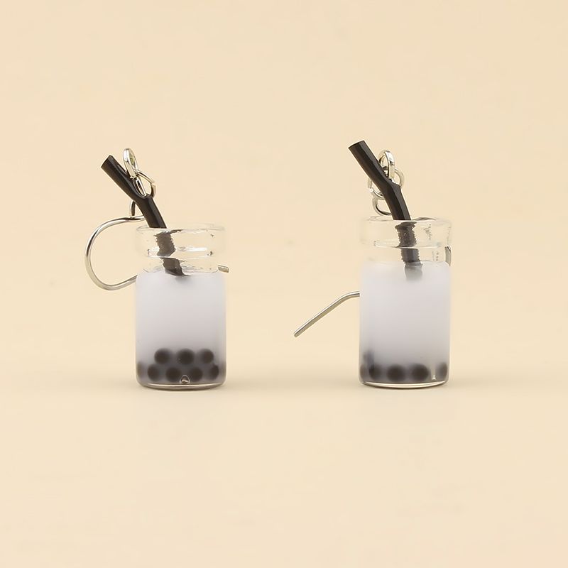 Milk tea bottle earrings Specification image