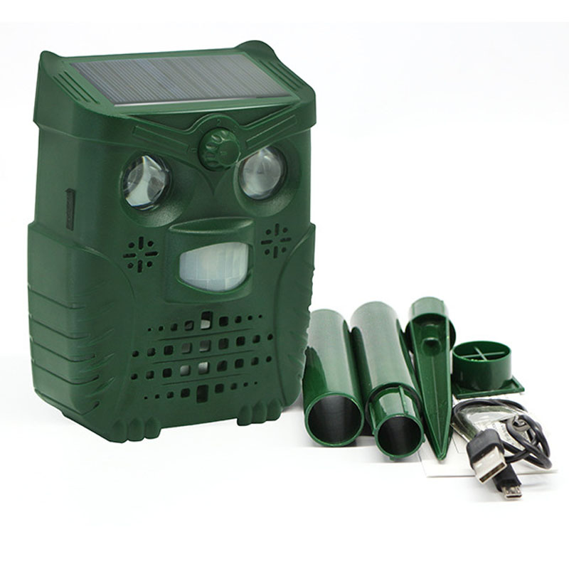 Solar-powered frequency modulation cat and dog repellent, light flash animal sensor repellent detail image 4