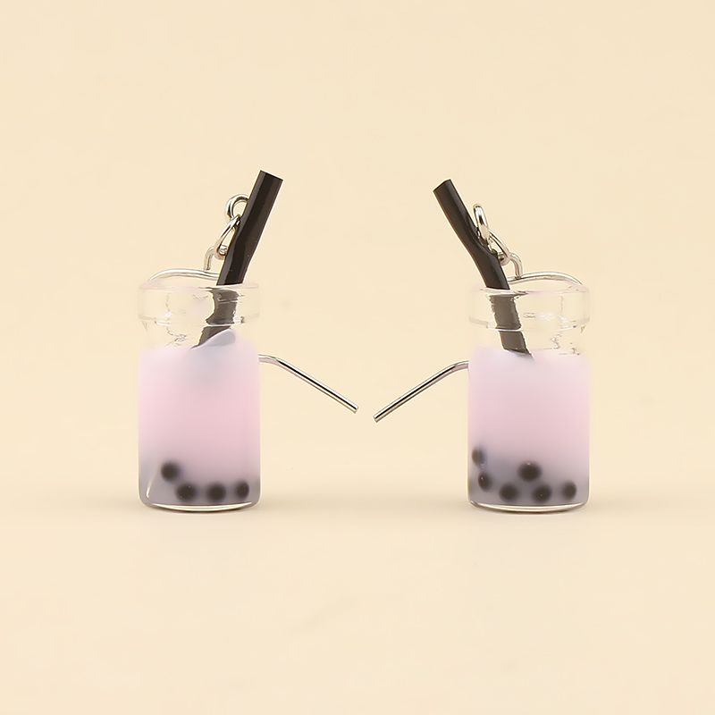 Milk tea bottle earrings Application Scenario