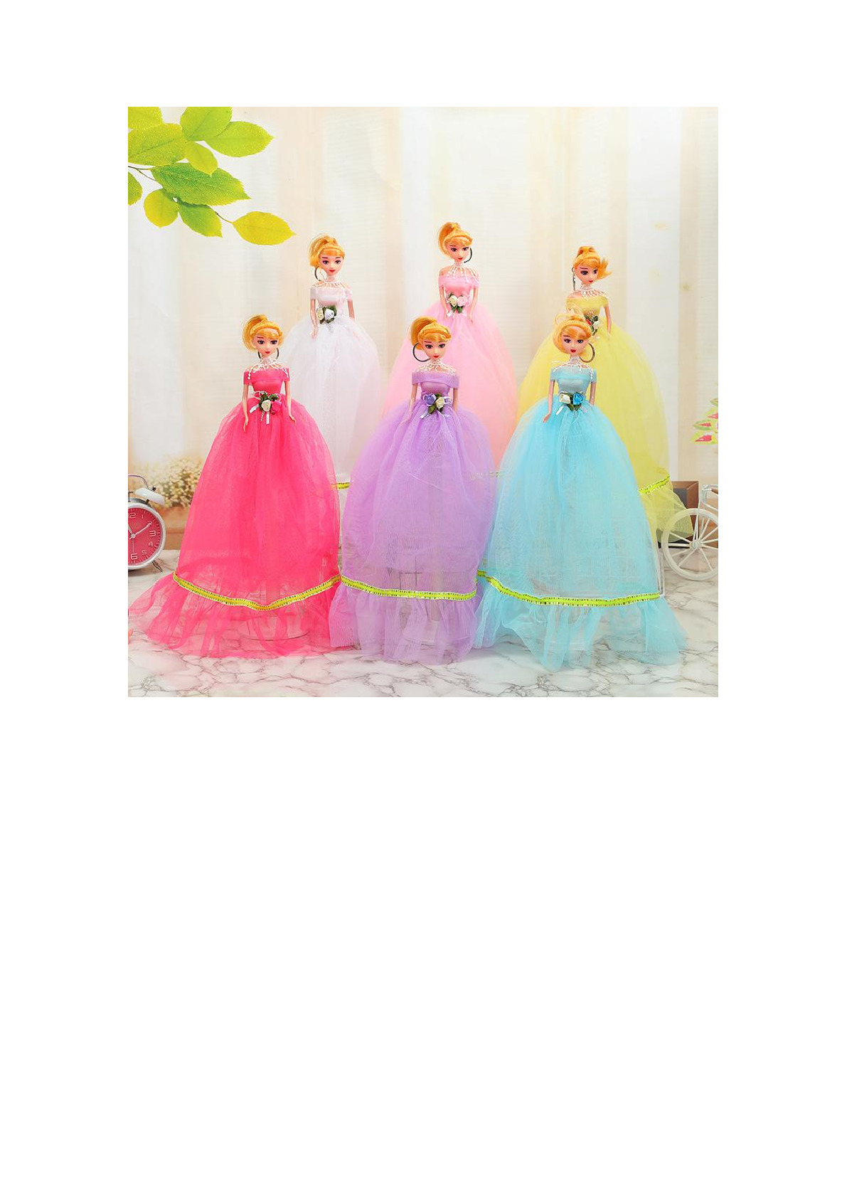 Factory direct sales of 11-inch 50-centimeter wedding dresses, princess Barbie dolls, creative decorative items, children's toys, princess dolls, gift wholesale, keychains, pendants, ground promotion detail image 1