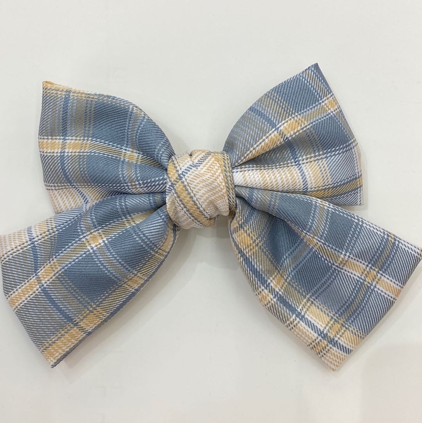 网红新款蝴蝶结弹簧发夹，格子详情图8