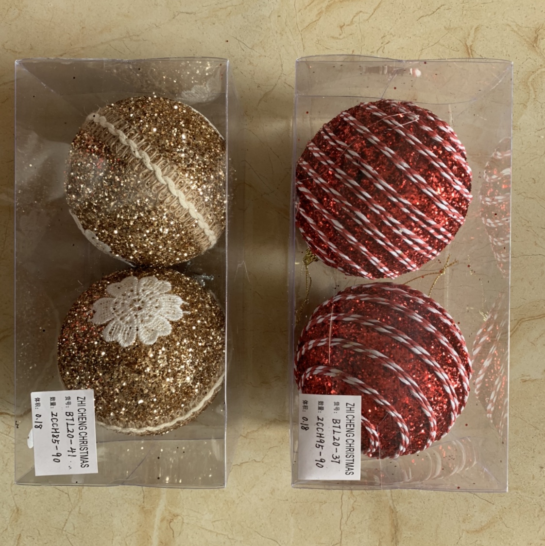 Christmas pendants, Christmas balls details Picture