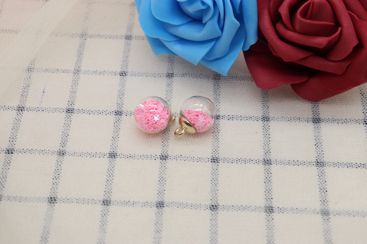 16mm glass bead hanging hole bead mosquito repellent wristband accessory headwear details Picture