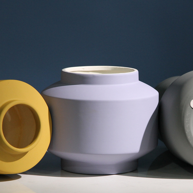 Factory direct sales of desktop ceramic vases, Nordic Morandi color flower vases and decorative items, simple and modern home decorations Application Scenario