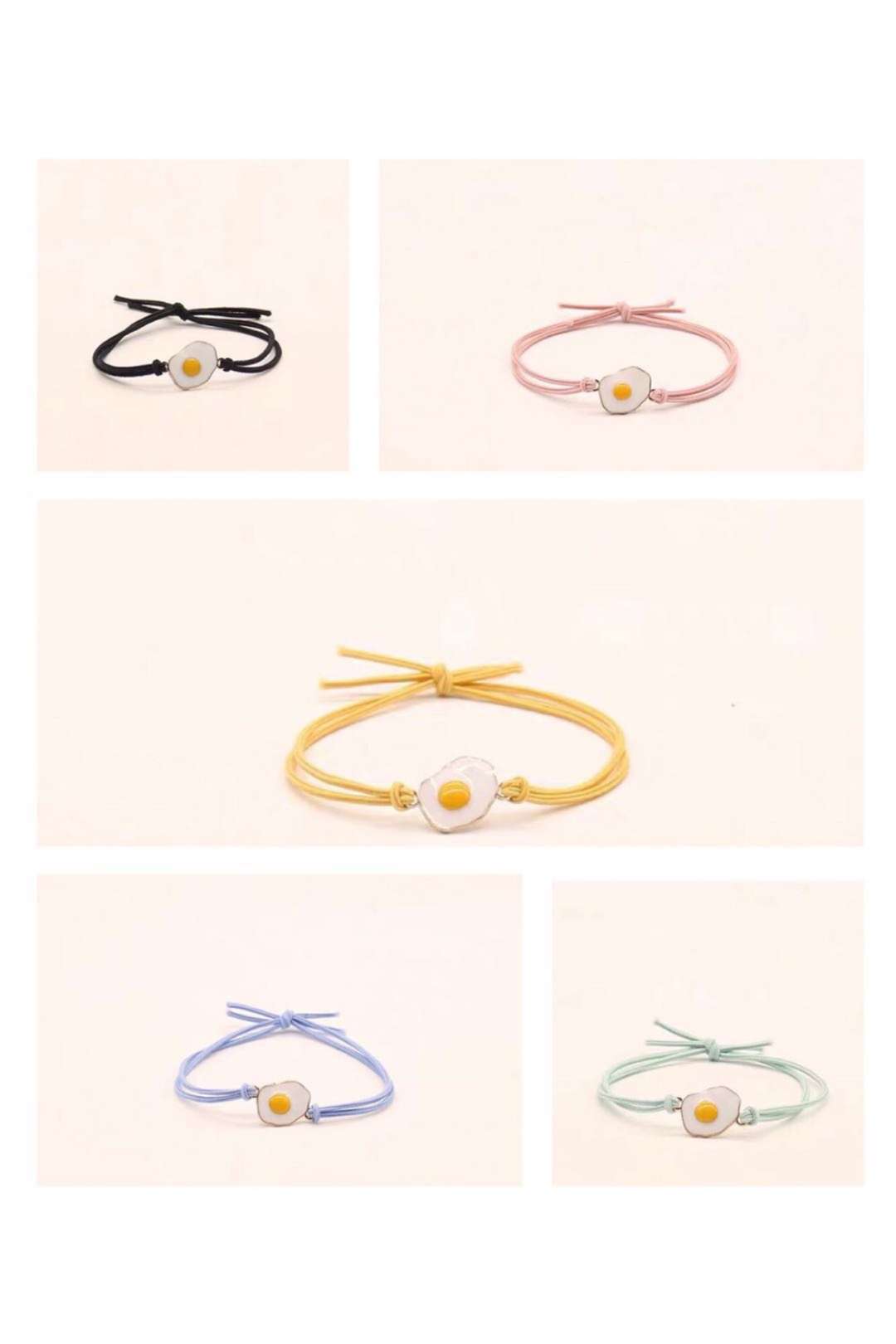 Cute and creative poached egg hair tie, Korean version of Instagram small rubber band han, Korean simple hair accessory, Internet celebrity headwear, female poached egg Xu Xu