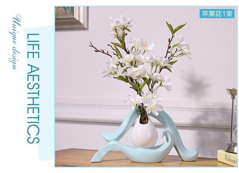 Lin Ran's creative Nordic-style ceramic vases, entrance wine cabinet, TV cabinet, European-style ornaments, living room home furnishings Specification image