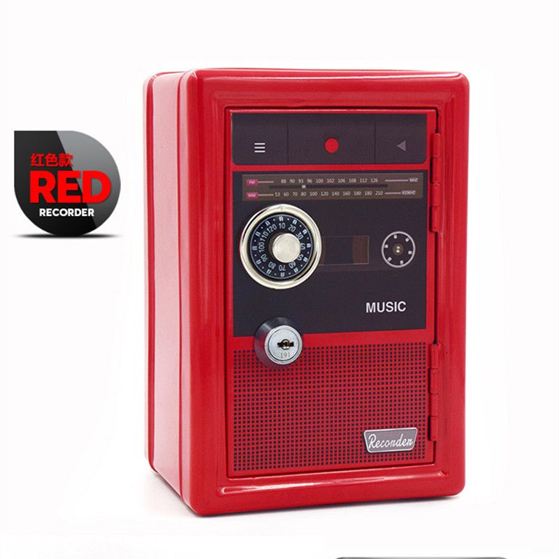 KAFKA creative metal electric vintage 18CM deposit box with password key thumbnail