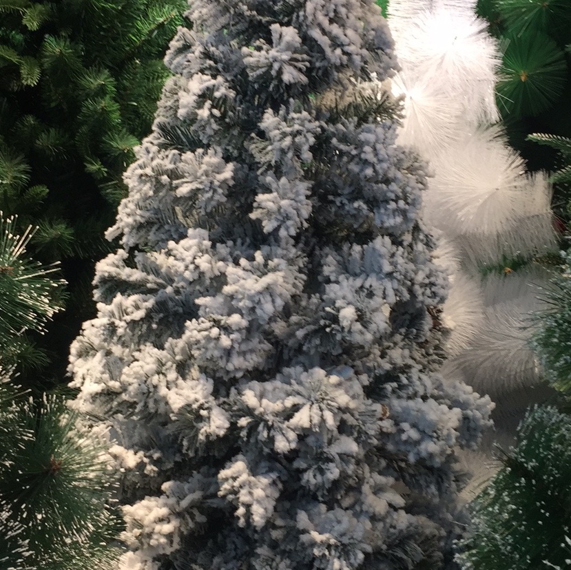 Yiyang Christmas Craft 1.8-meter flocking tree, 550 iron feet, single packaging Item Picture