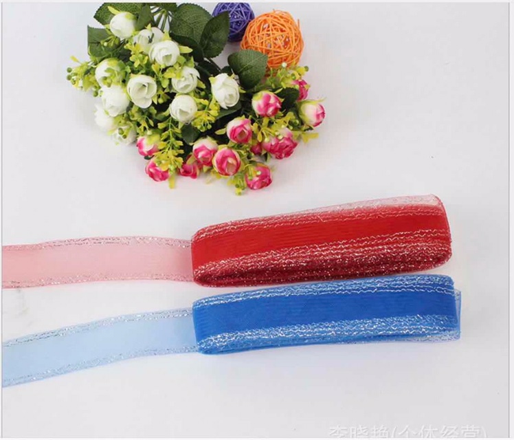 4.5cm hair accessories stretch mesh silver mesh belt Borsehair horse hair /25 yards