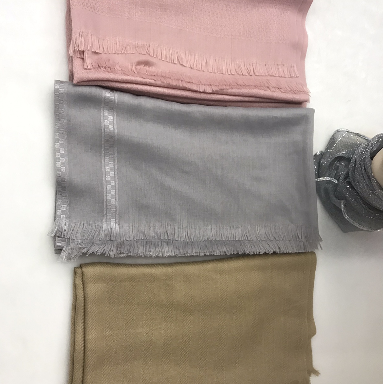 披巾 头巾 空调巾 时尚头巾提花高端 围巾细节图