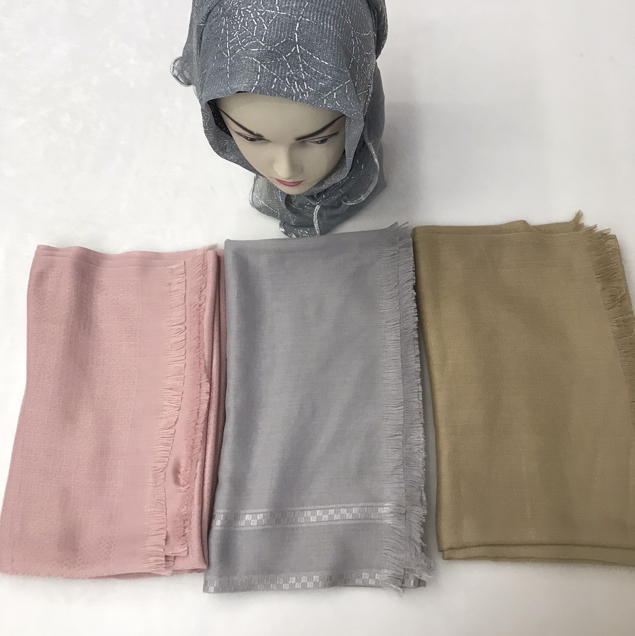 披巾 头巾 空调巾 时尚头巾提花高端 围巾图