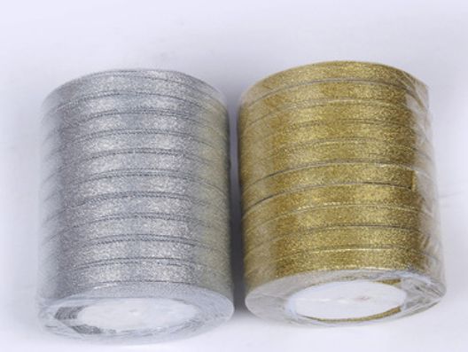 Spot Fine Gold And Silver Onion With Batch Explosive Gift Box Packaging Ribbon Golden Cake Box Ribbon Wholesale details Picture