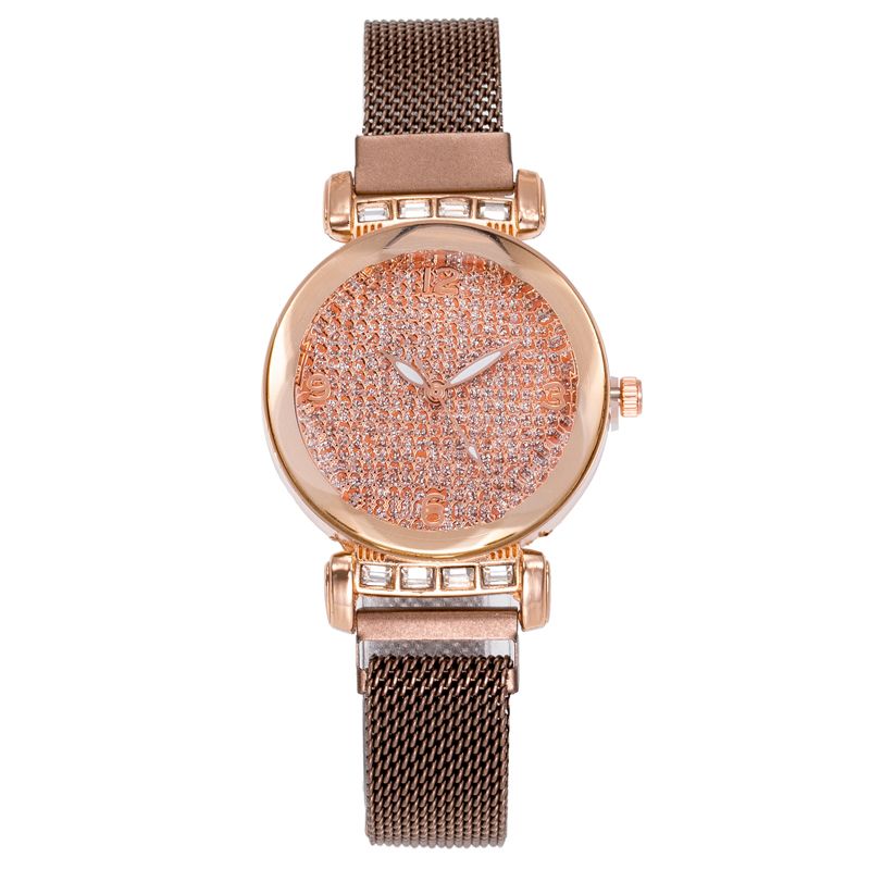 新款女士满天星手表韩版石英吸磁铁石网带潮流手表米兰带懒人手表18820/52详情图7