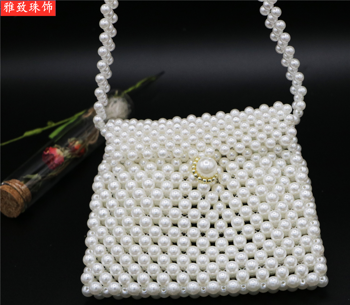 Medium Dumpling Bag Abs Imitation Pearl Bag Fashion Women's Bag Handmade Custom Application Scenario