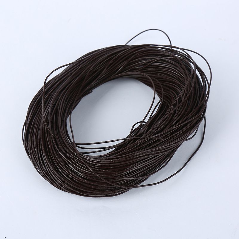New 90-meter cowhide rope for necklaces, woven rope for jewelry accessories, DIY jewelry beading rope wholesale, 2.0mm coffee color