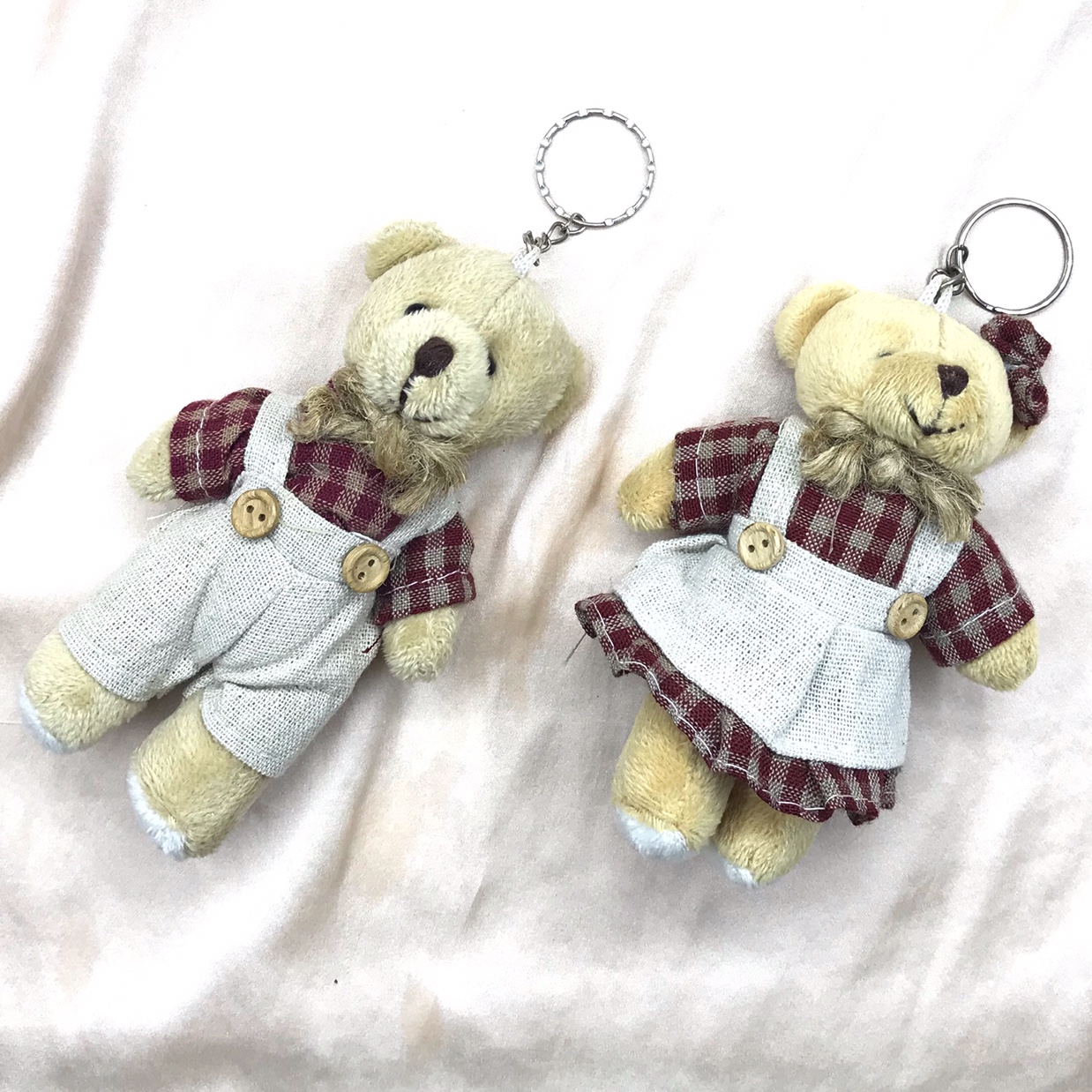 Manufacturers direct plush toys linen lovers rabbit key chain bag new Korean version of fashion pendant wedding gifts wishing rabbit thumbnail