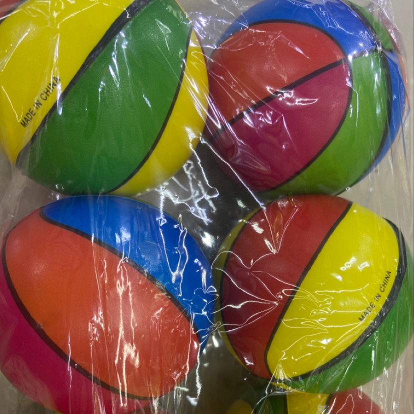 Factory direct sales of 10 cm colored basketballs, eco-friendly pu balls, sponge balls and children's toys details Picture