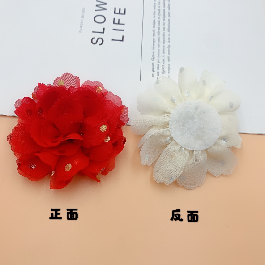 Diy hair accessories for shoes, hats and clothing with 10cm yarn points and large roll flowers thumbnail