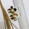 金属质感5瓣花双层花朵中间点缀珍珠耳钉耳环耳饰厂家直销产品图