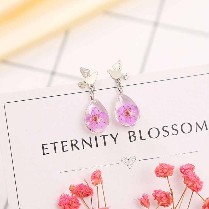 Pendientes de encaje flores narcisos flores secas Item Picture