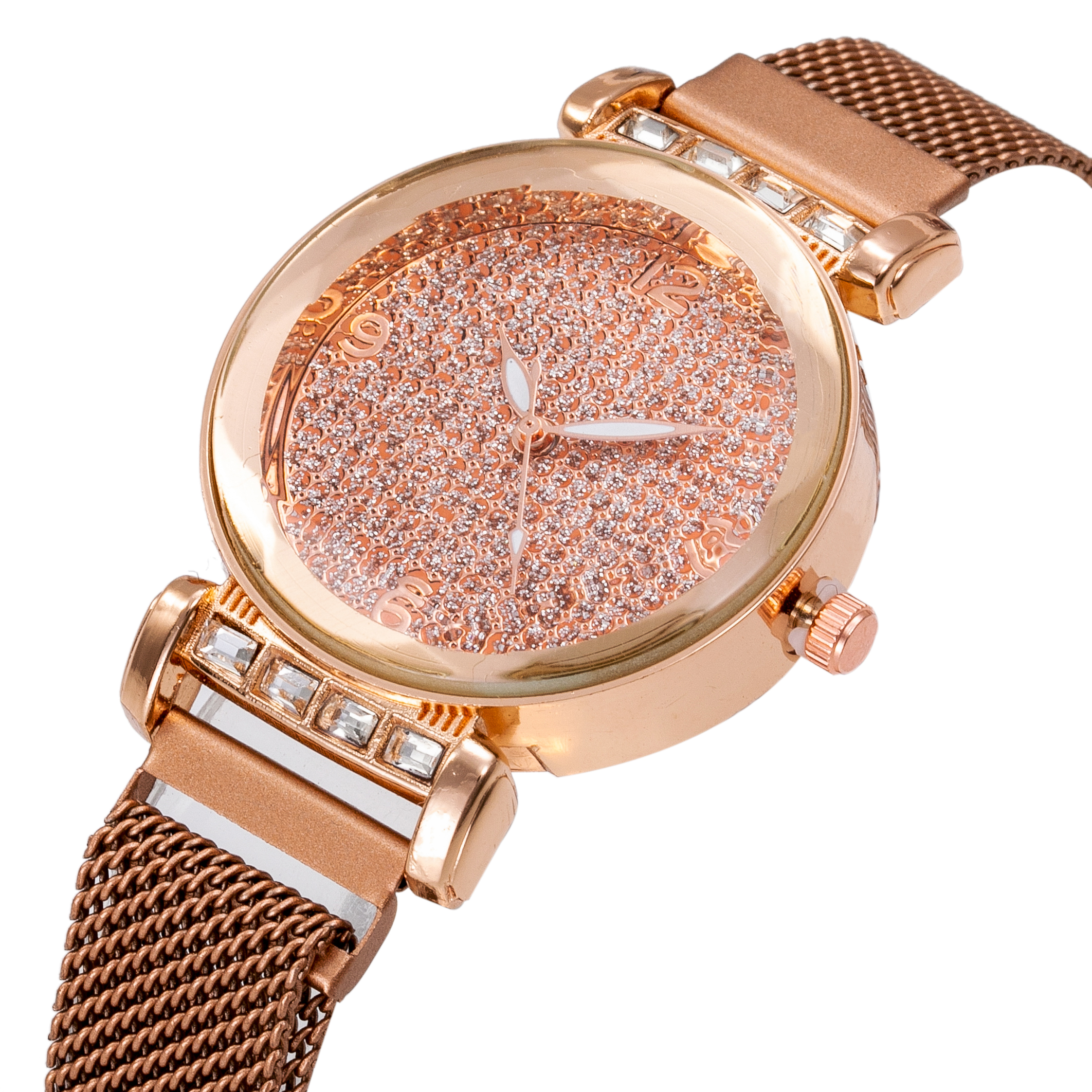 新款女士满天星手表韩版石英吸磁铁石网带潮流手表米兰带懒人手表18820/52详情图9