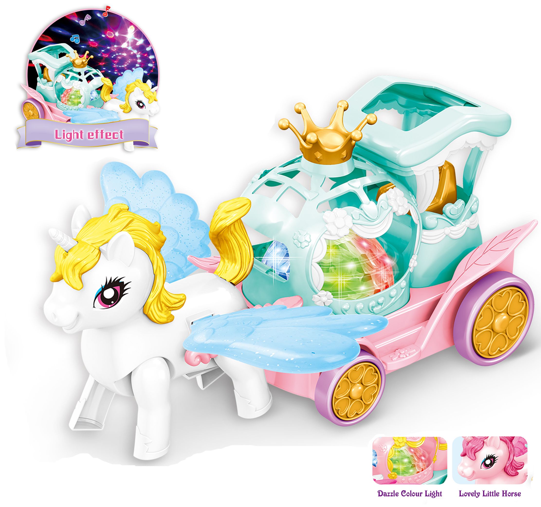 Juguetes eléctricos juguetes luminosos coche de juguete juguete de carro eléctrico pony polly details Picture