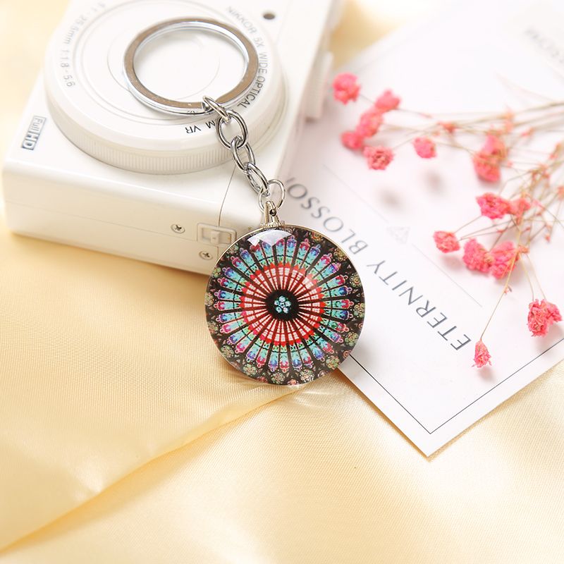 Double-sided glass texture key chain thumbnail
