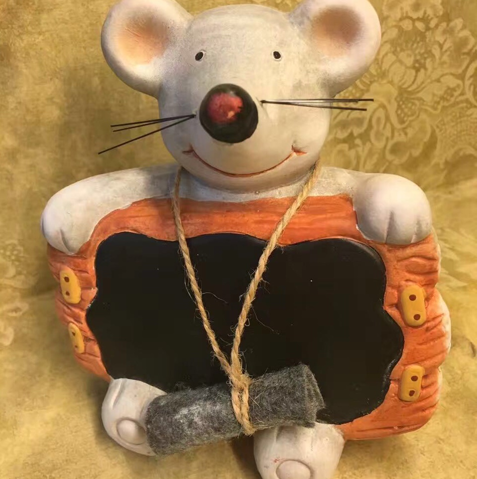 小老鼠存钱罐小黑板图