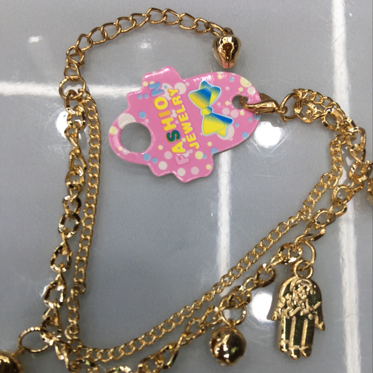Korean version of the fashion double chain bell accessories bracelet thumbnail