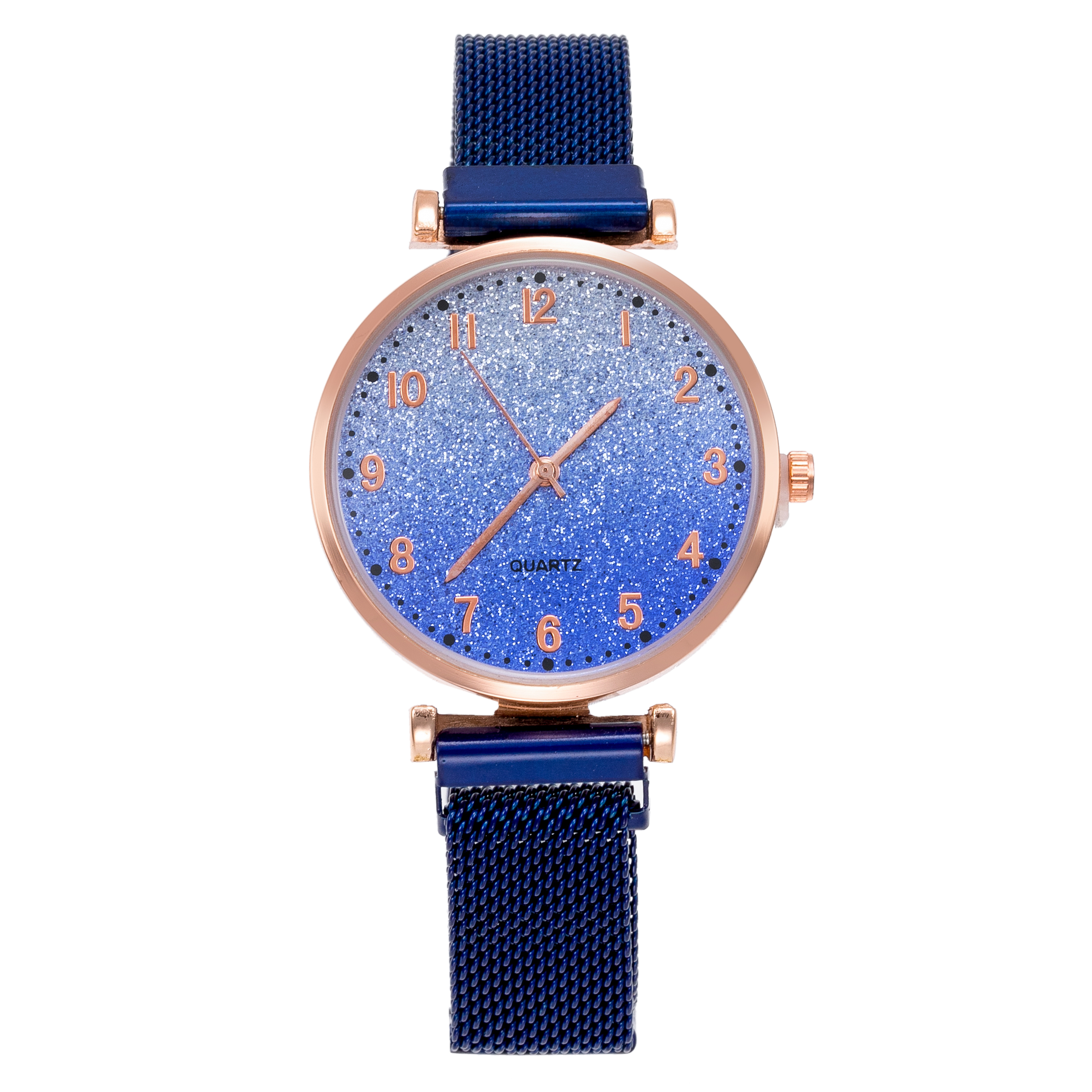 新款女士满天星数字手表韩版石英吸磁铁石网带手表米兰带懒人手表18820/53详情图6