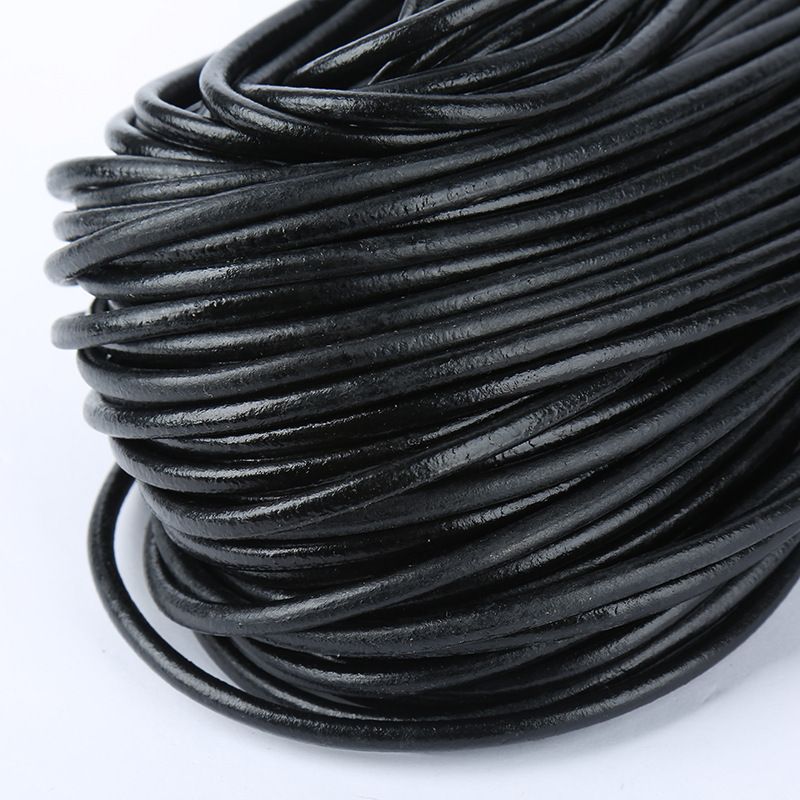 新款牛皮绳90米项链编织绳饰品配件DIY首饰串珠绳批发2.5mm黑色详情图3