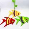Non-woven fabric felt fabric is used to decorate the walls of the kindergarten classroom with 3D stereoscopic color double-sided striped fish Specification image