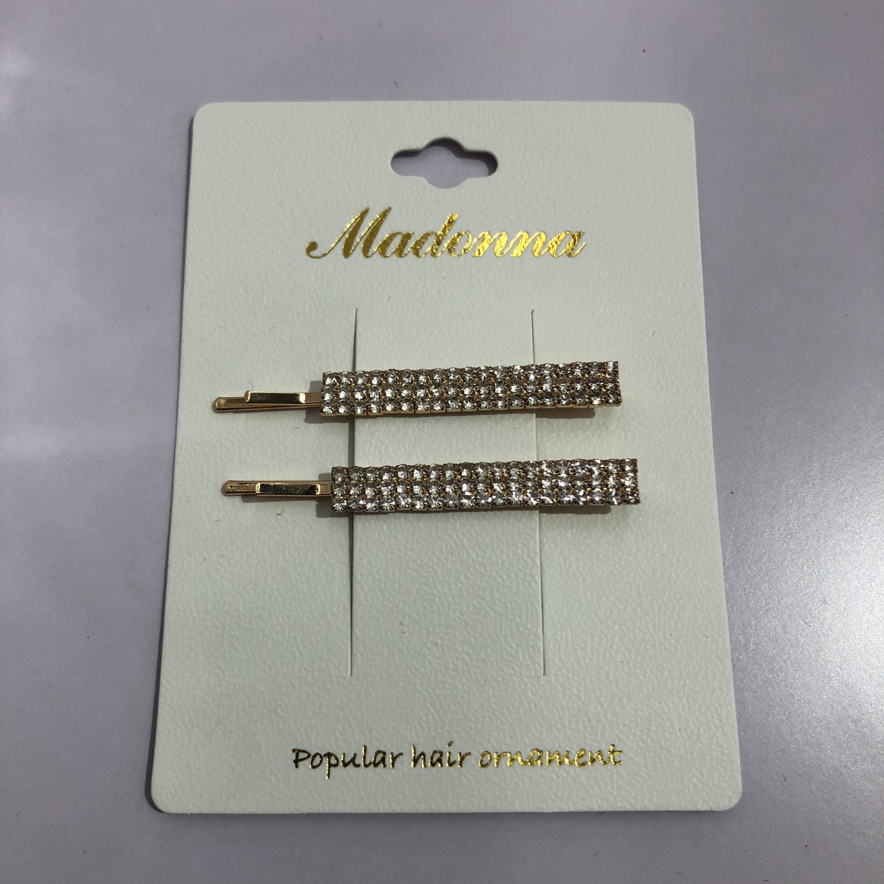 South Korea's Instagram teenage girl hair clip clip tiara in three rows thumbnail