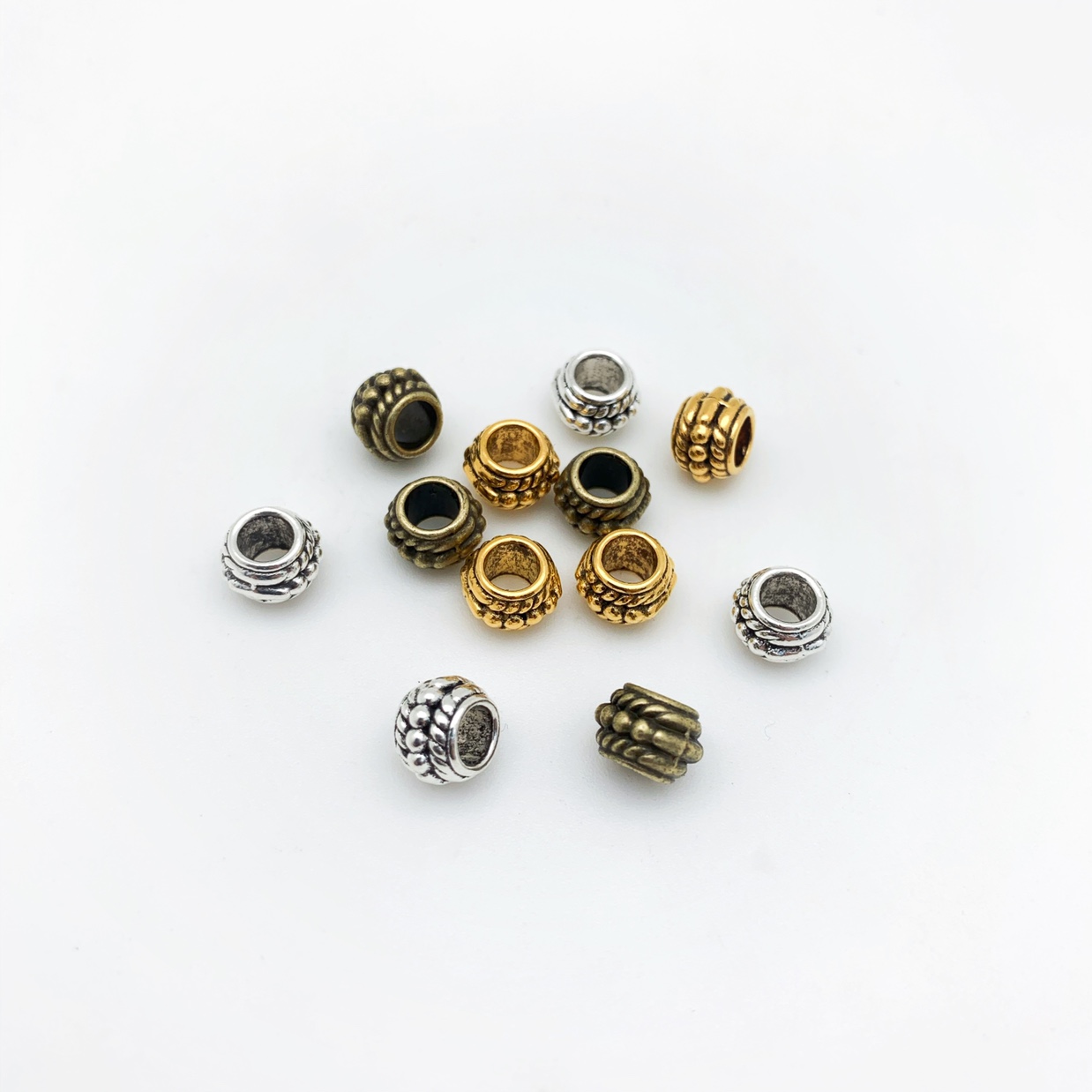 Perforated large-hole bead alloy accessories
