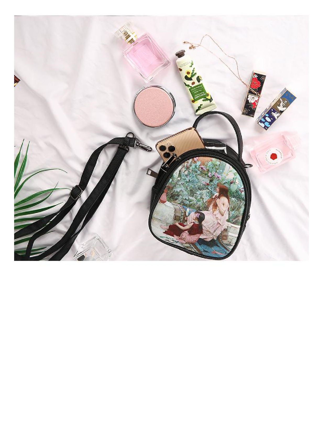 ins女包梵高复古油画印花个性单肩斜挎包女士背包手机包支持定制详情图5