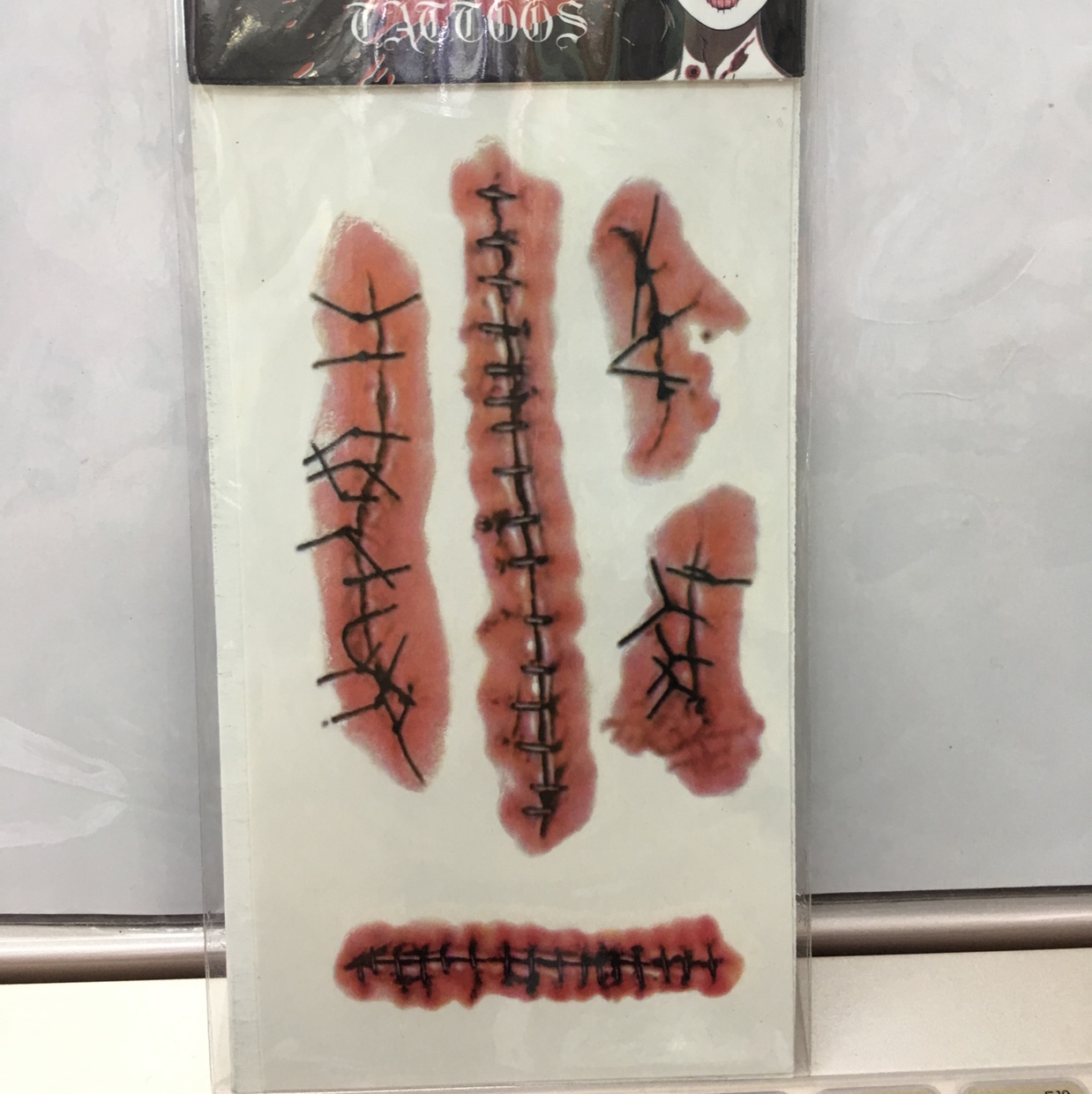 3D仿真恐怖伤疤纹身贴 万圣节恐怖伤疤纹身贴 逼真伤疤纹身贴 恐怖贴纸 伤疤贴纸